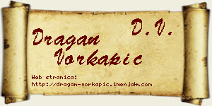 Dragan Vorkapić vizit kartica